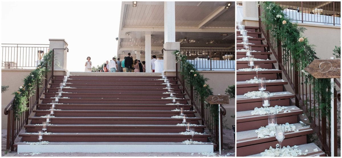 escalier de réception au domaine de Galoupet photos prise par Pixaile Photography photographe de mariage professionnel