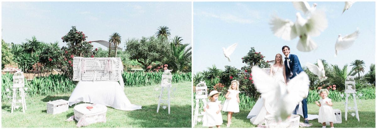lâché de colombes au domaine de galoupet en destination wedding en Provence par un photographe de mariage pixaile Photography