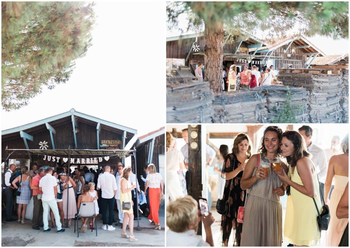 mariage dans une cabane à huitre au port de larros a Gujan Mestras sur le Bassin d'Arcachon par Julien Boyer photographe Fine Art