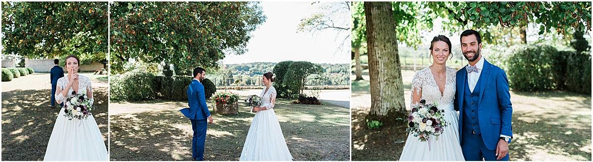 photographe de mariage first look a Bordeaux au chateau de la ligne a Lignan de Bordeaux en gironde dans le sud de la france par pixaile photography