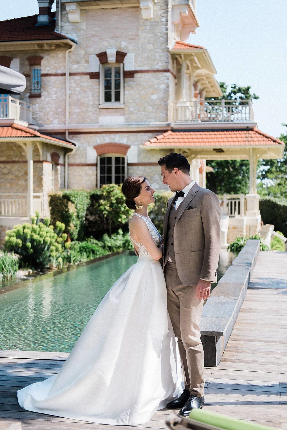 mariage avec unfirst look a la villa Tosca sur le Bassin d'Arcachon a Taussat photos prise par pixaile photography photographe de mariage en gironde