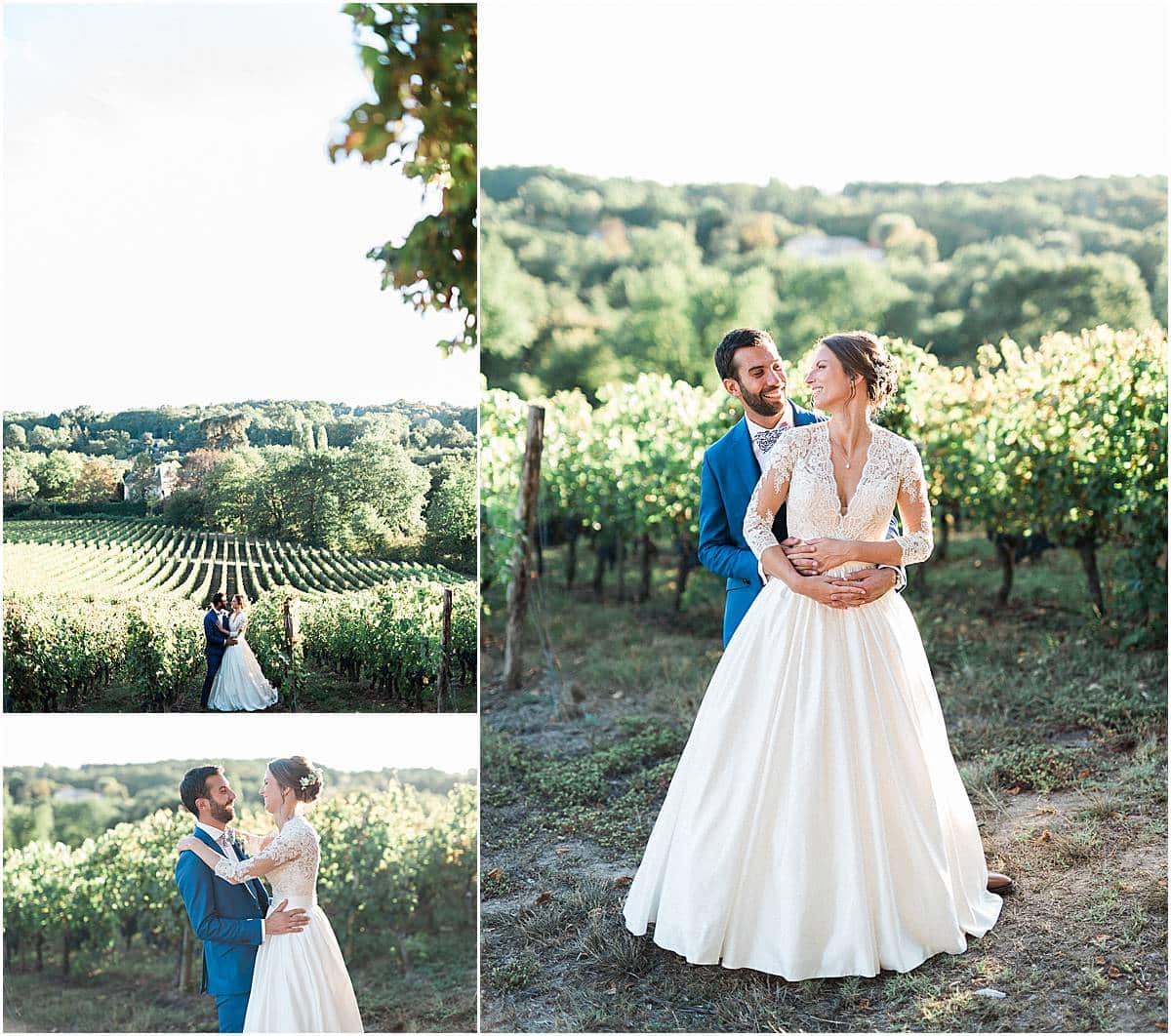 bride and groom on the wedding at chateau de la ligne with pixaile photography french wedding photographer in gironde near Bordeaux