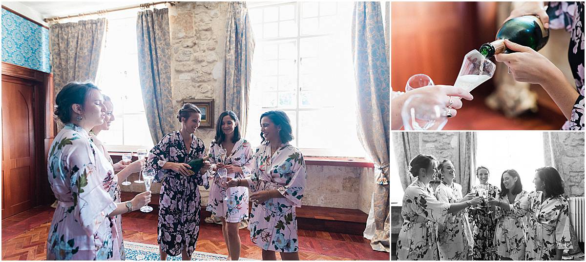 preparations bride wedding at chateau de la ligne with pixaile photography french wedding photographer in gironde near Bordeaux
