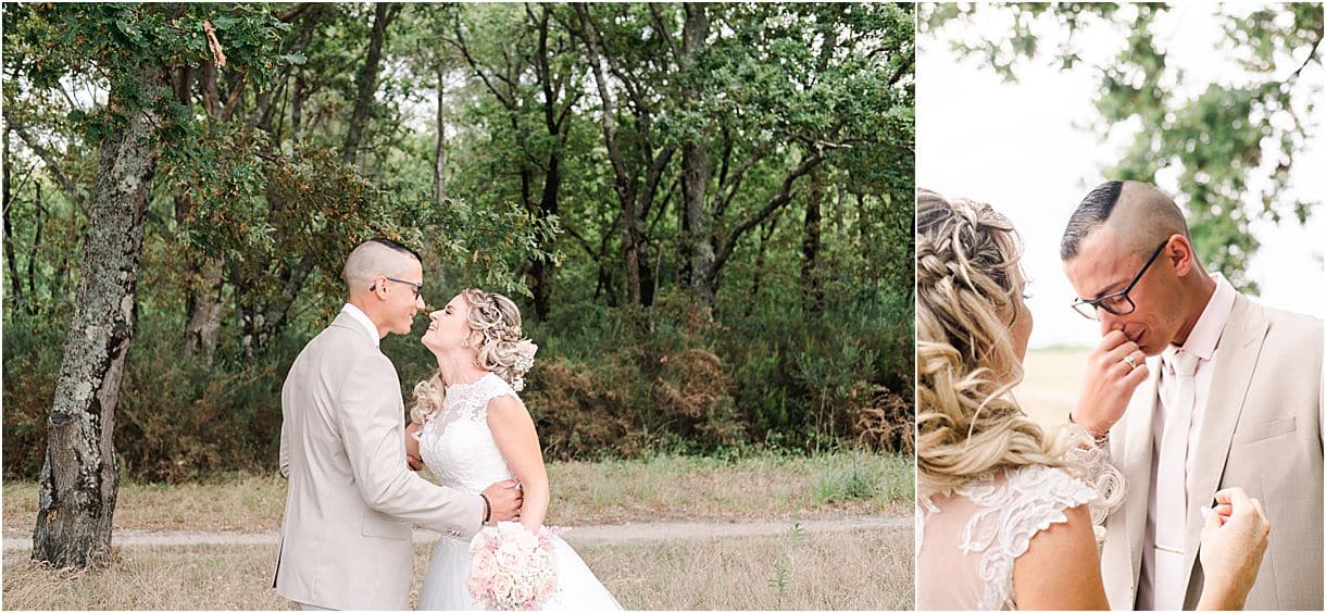 la decouverte des mariés lors d'un mariage sur Bordeaux avec un photographe professionnel de mariage pixaile photography