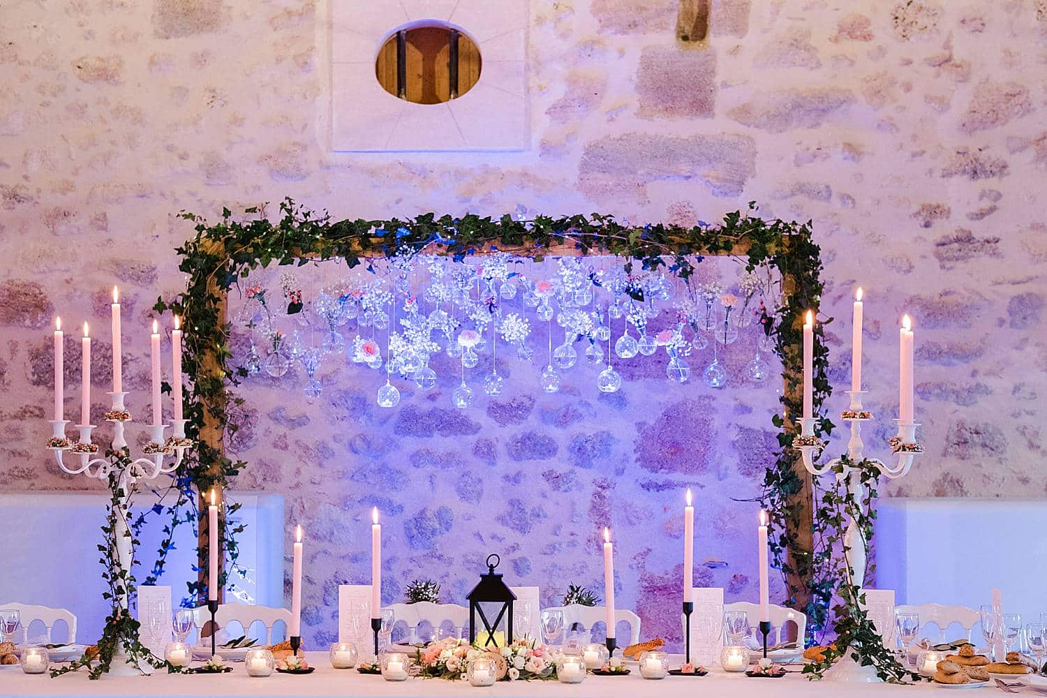 decoration au château de Flojague proche de Bordeaux en gironde par Pixaile Photography photographe de mariage professionnel