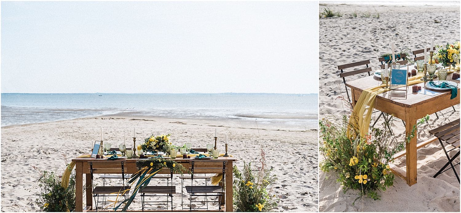 table de mariage a la villa la tosca sur le bassin d'arcachon avec pixaile photography photographe de mariage a bordeaux