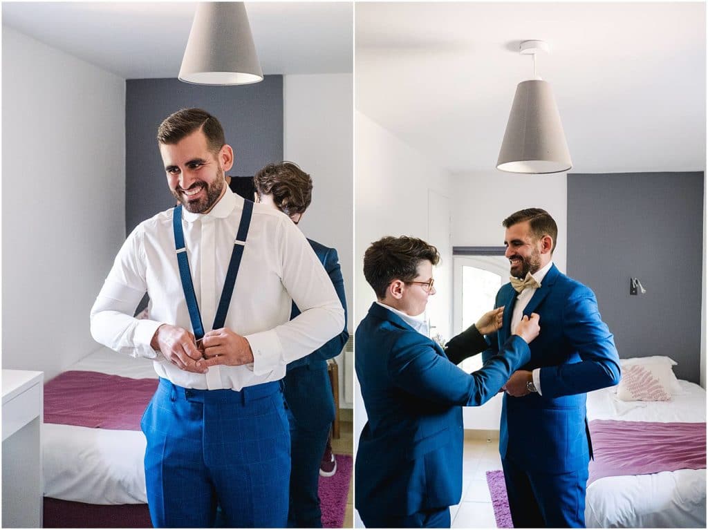 photographe de mariage à Bordeaux lors des préparatifs au chateau Courtade Dubuc