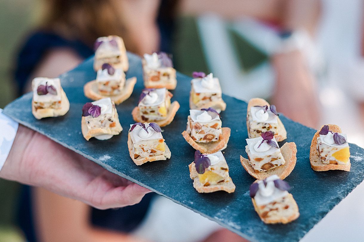 détail du nougat pendant le cocktail