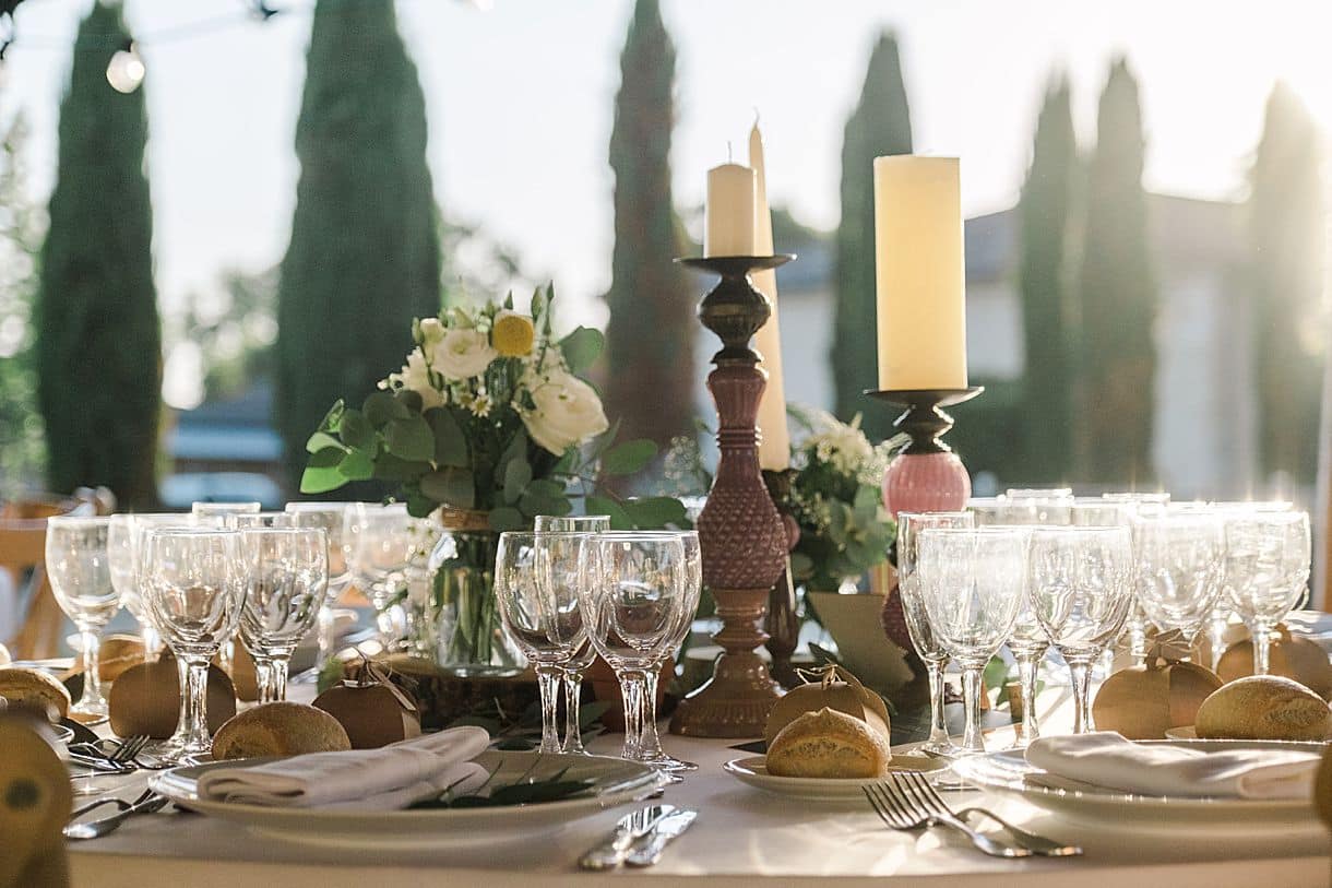 photos des tables de réception au chateau de birot par pixaile photography