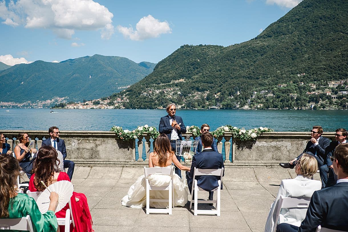 discour du papa à la cérémonie laique à la villa pizzo au lac de come