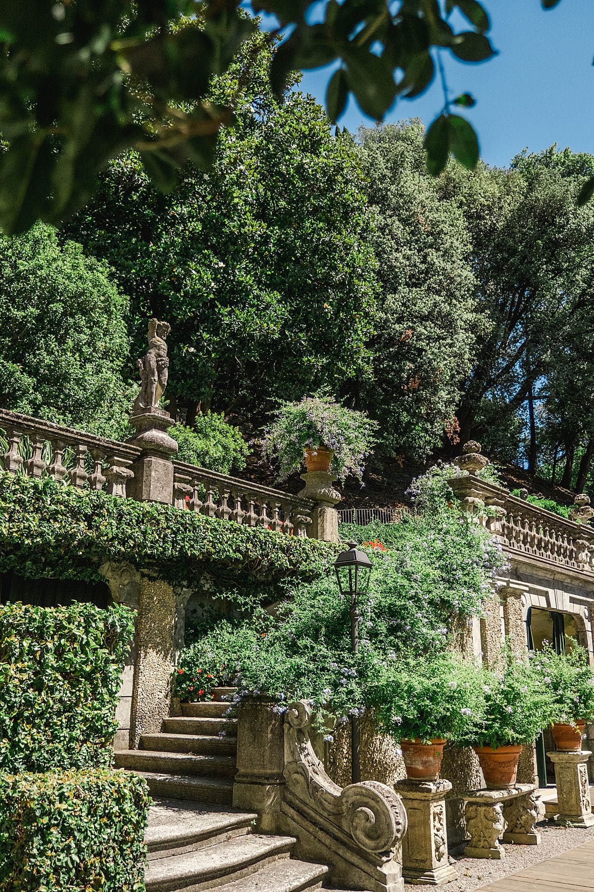 escalier de la villa pizzo au lac de come